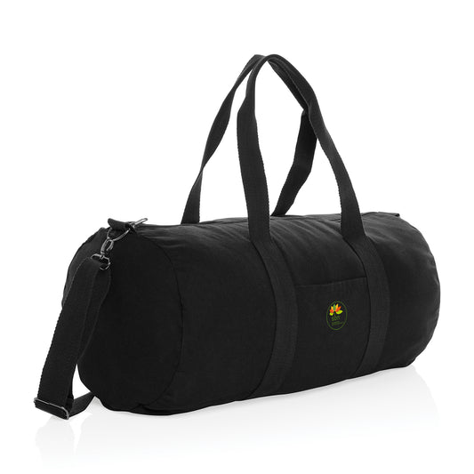 Black Impact Aware™ 285gsm rCanvas Duffel Bag Undyed