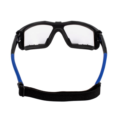 Thraxus Elite™ - IQuity Safety Eyewear - Blue w/ Rubber Gasket - Clear IQ Lens