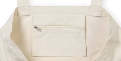 AWARE™ Recycled Cotton Shopper Tote with Interior Zip Pocket