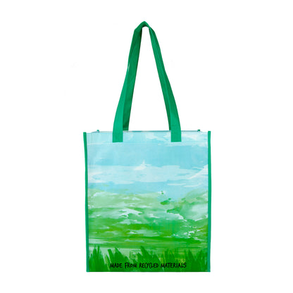 Kelly Green-Pattern Vita Laminated Recycled Shopper