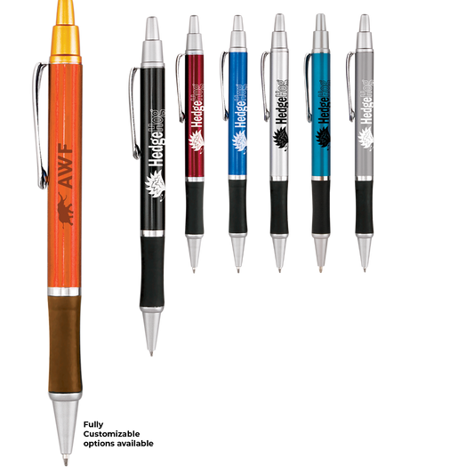 Black Hedgehog Metallic Gripper Pen