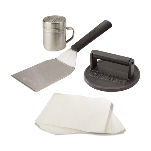 Black Cuisinart Outdoors™ Smashed Burger Kit