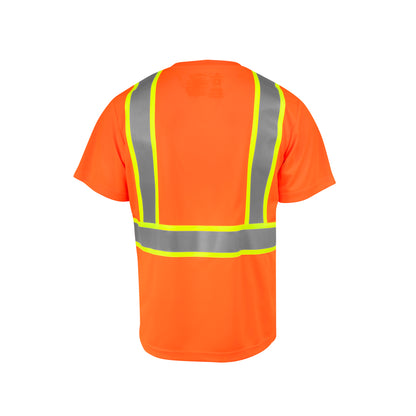 ST41-2 Class 2 Mesh Short Sleeve T-Shirt with Contrast Trim - Green - Size 2X