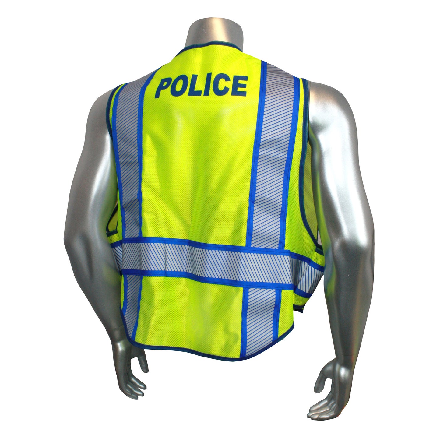 Police Type P Breakaway Vest - Police - Blue Trim - Green - Size 2X-4X