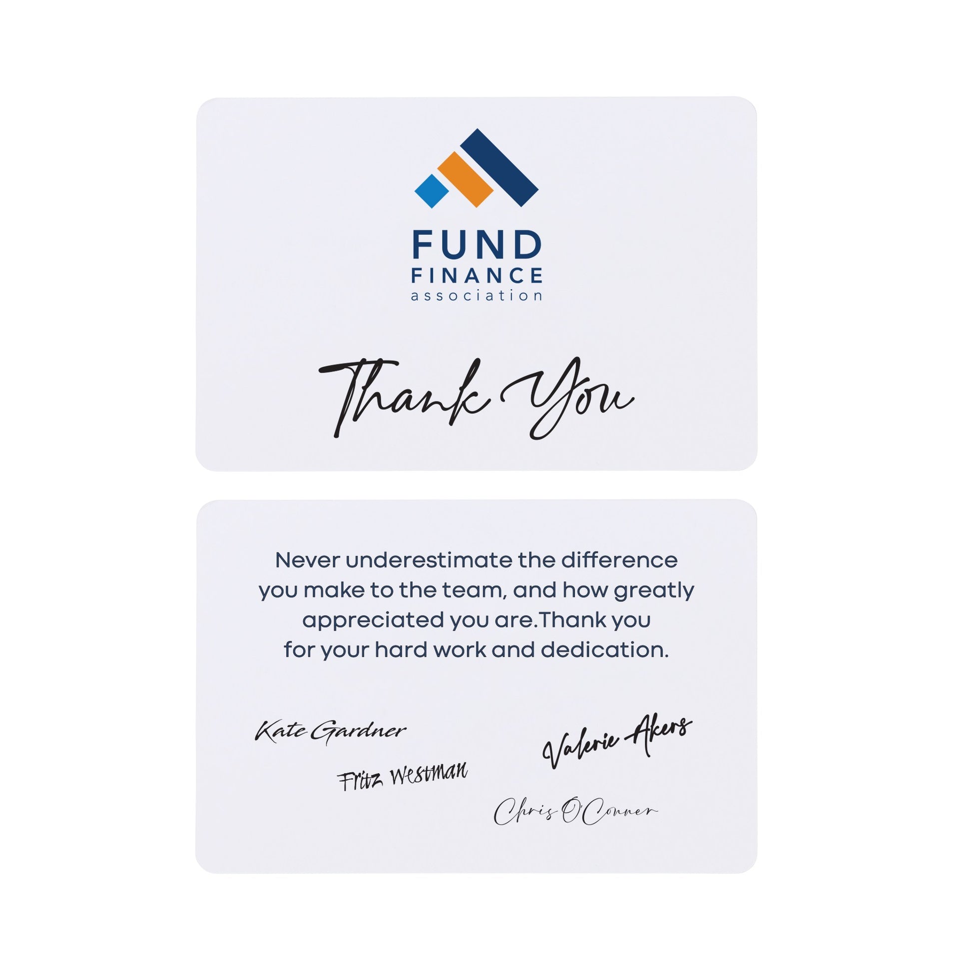 White Thanks & Appreciation Greeting Card