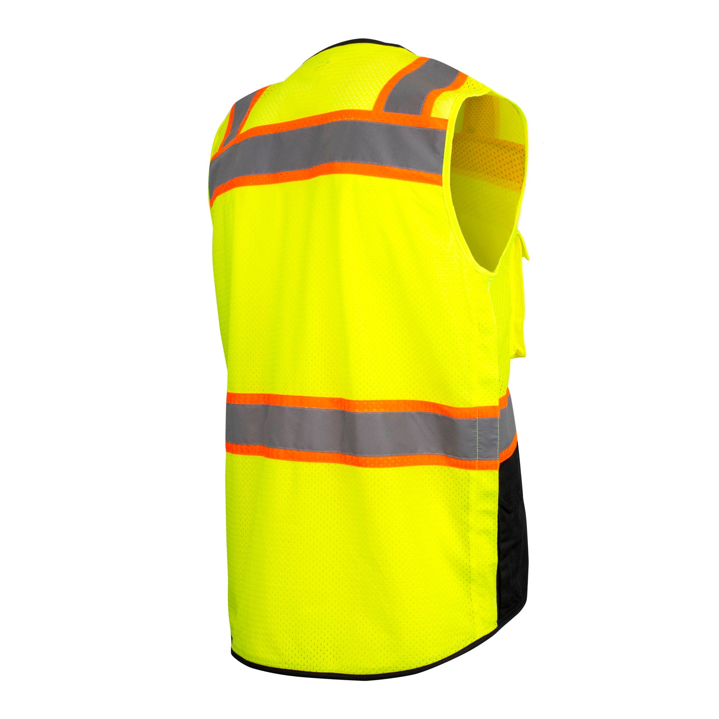 SV51B Two-Toned Color-Blocked Vest - Hi-Vis Green - Size 2X