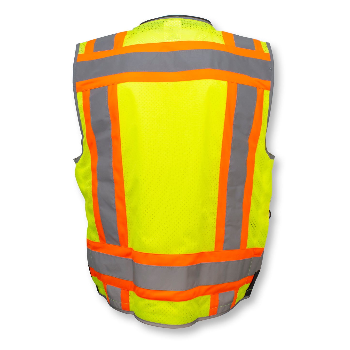 SV55B Class 2 Heavy Woven Color Blocked Two Tone Engineer Vest - Green - Size 2X
