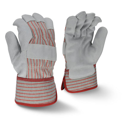 RWG3105 Fleece Lined Economy Shoulder Gray Split Leather Glove - Size L