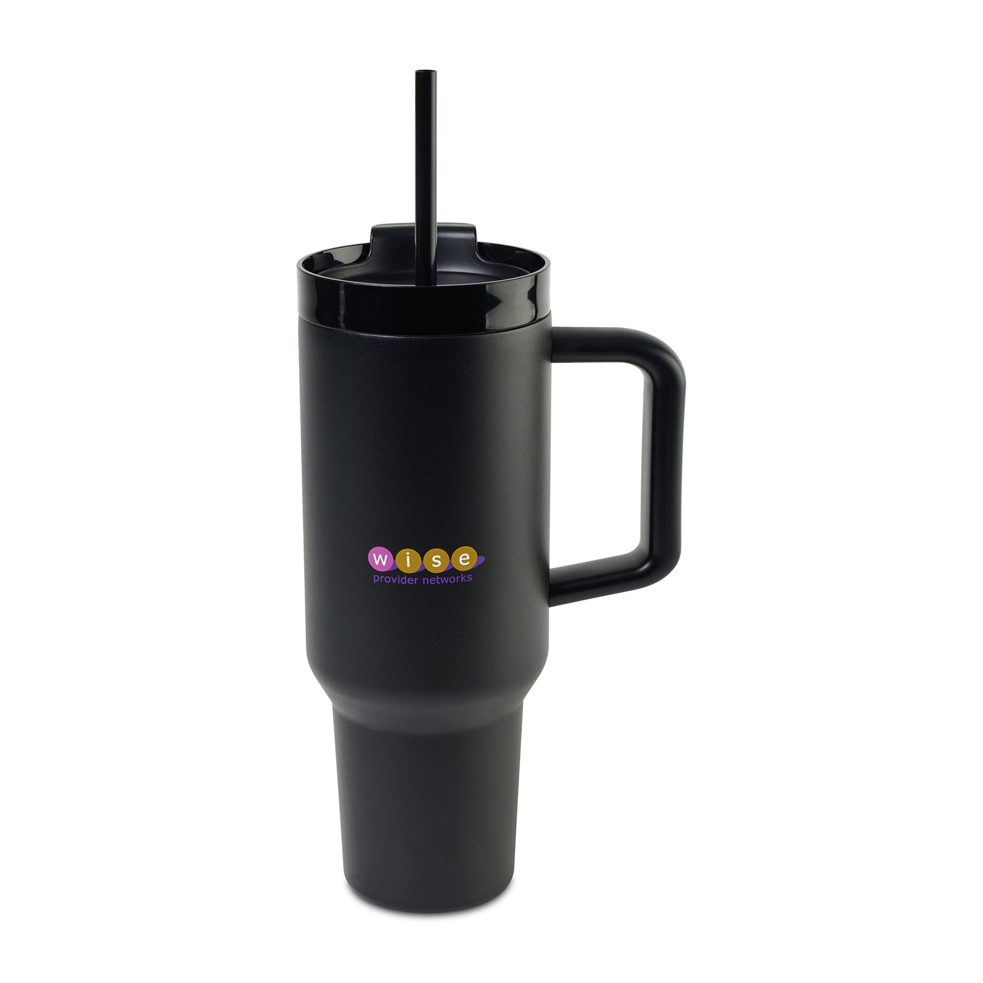 Black Adrian Travel Tumbler with Straw - 40 Oz.