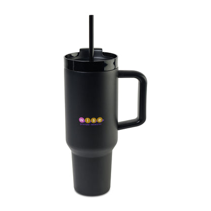 Black Adrian Travel Tumbler with Straw - 40 Oz.