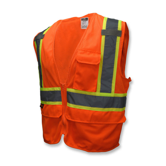 SV272-2 Type R Class 2 Multipurpose Mesh Surveyor Vest - Orange - Size XL