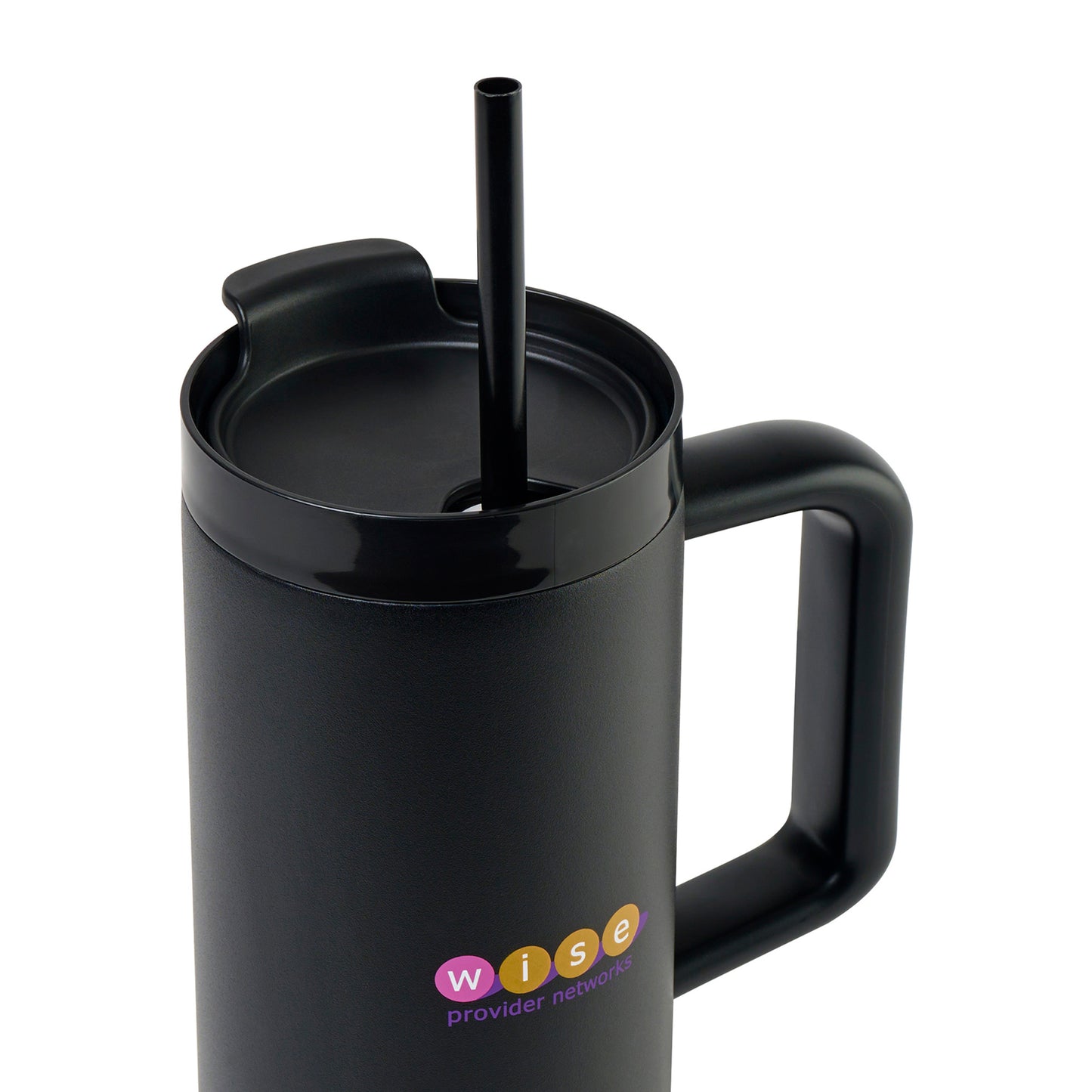 Black Adrian Travel Tumbler with Straw - 30 Oz.