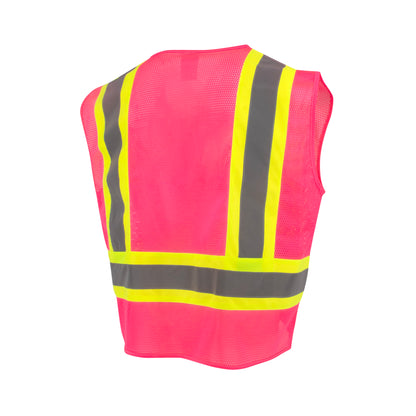 SV22-1 Economy Type O Class 1 Two Tone Safety Vest - Blue - Size 2X