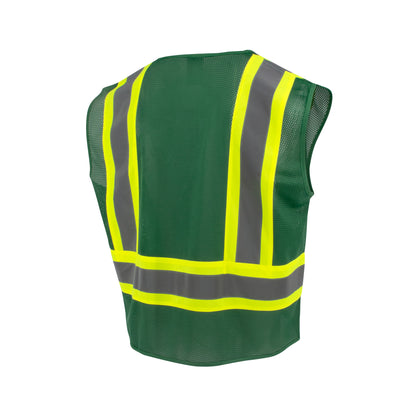 SV22-1 Economy Type O Class 1 Two Tone Safety Vest - Blue - Size 2X