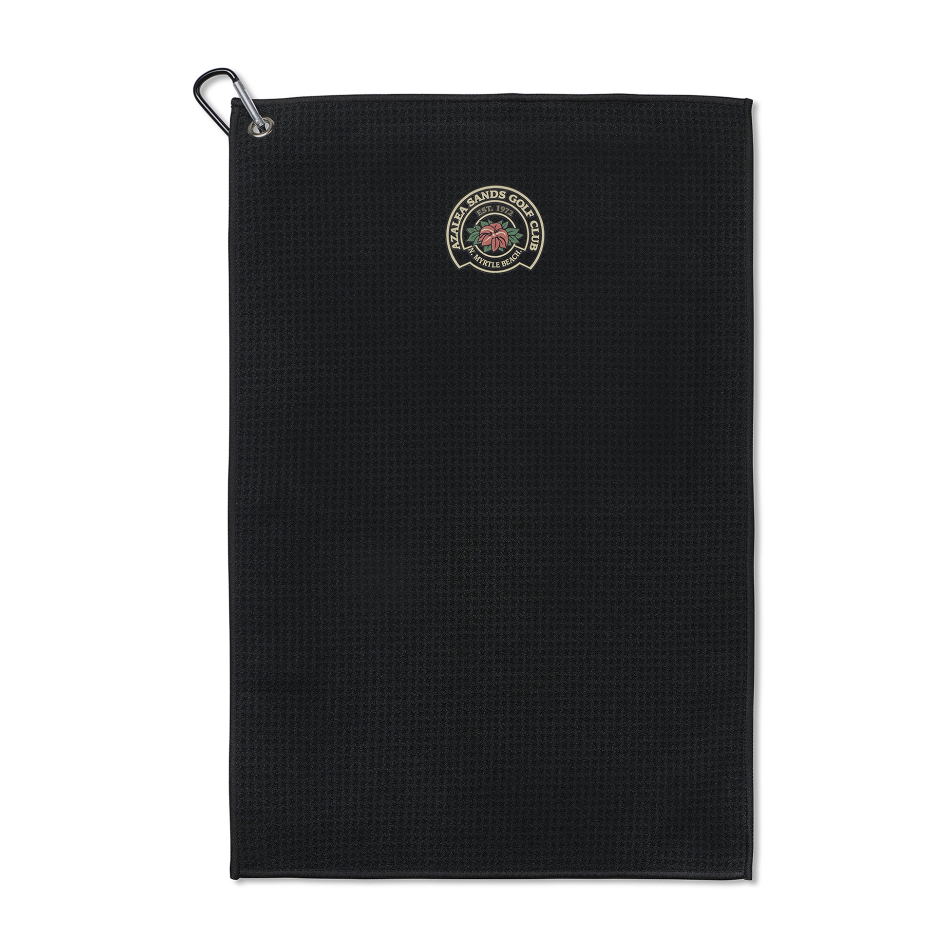Black Golf Links Waffle Weave Towel