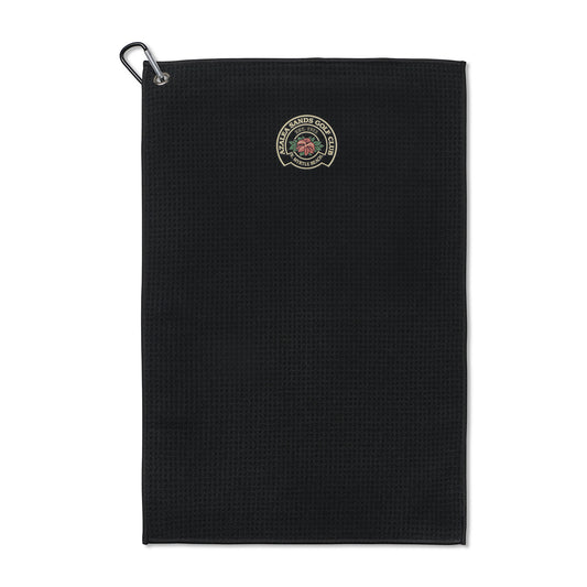 Black Golf Links Waffle Weave Towel