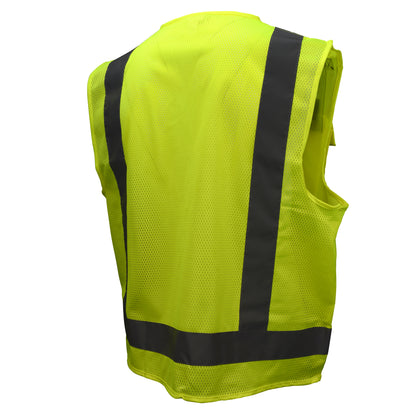 SV7 Surveyor Type R Class 2 Solid/Mesh Safety Vest - Green - Size 2X