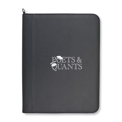 Black Morgan Executive Zippered Padfolio