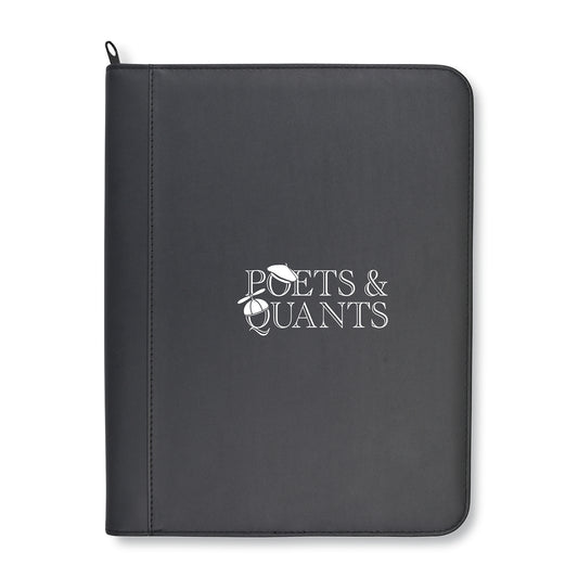 Black Morgan Executive Zippered Padfolio