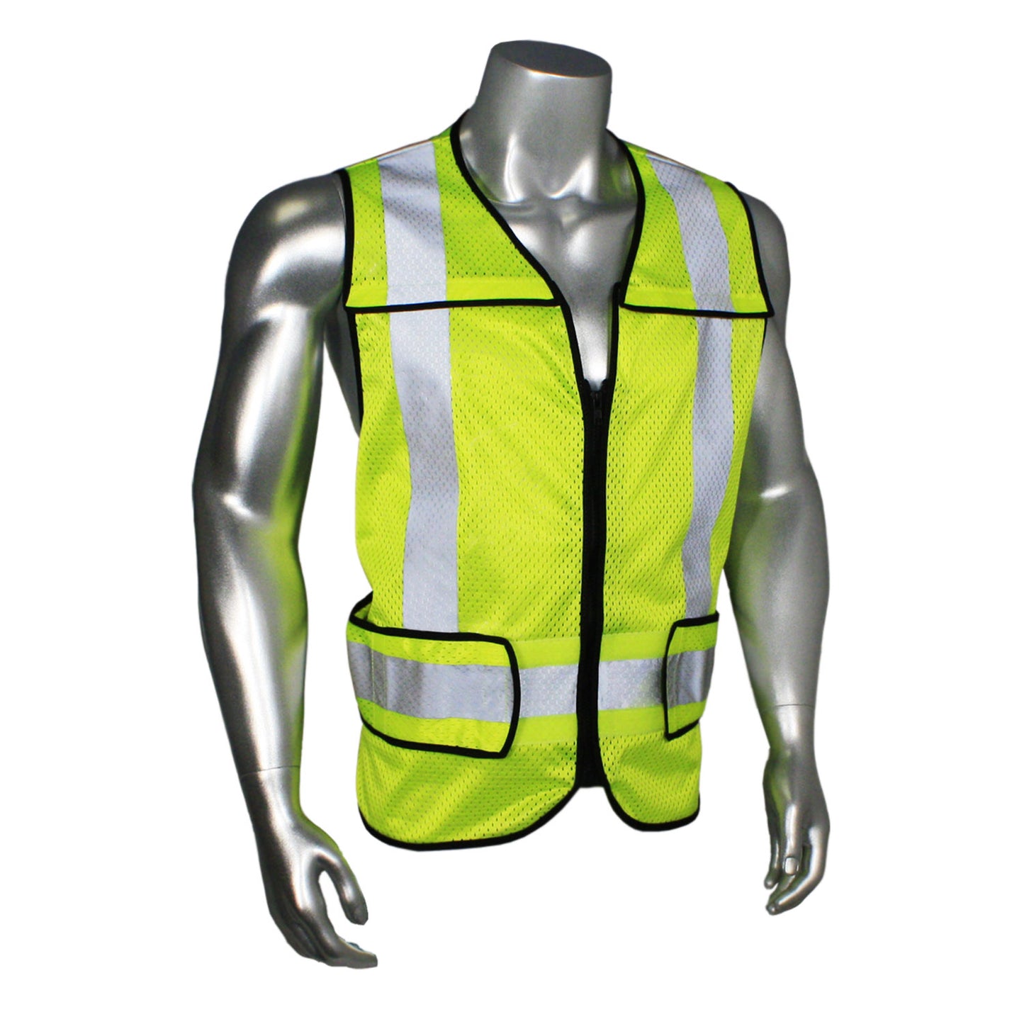 LHV-5-PC-ZR Class 2 Breakaway Vest - Sheriff - Black Trim - Green - Size M-XL