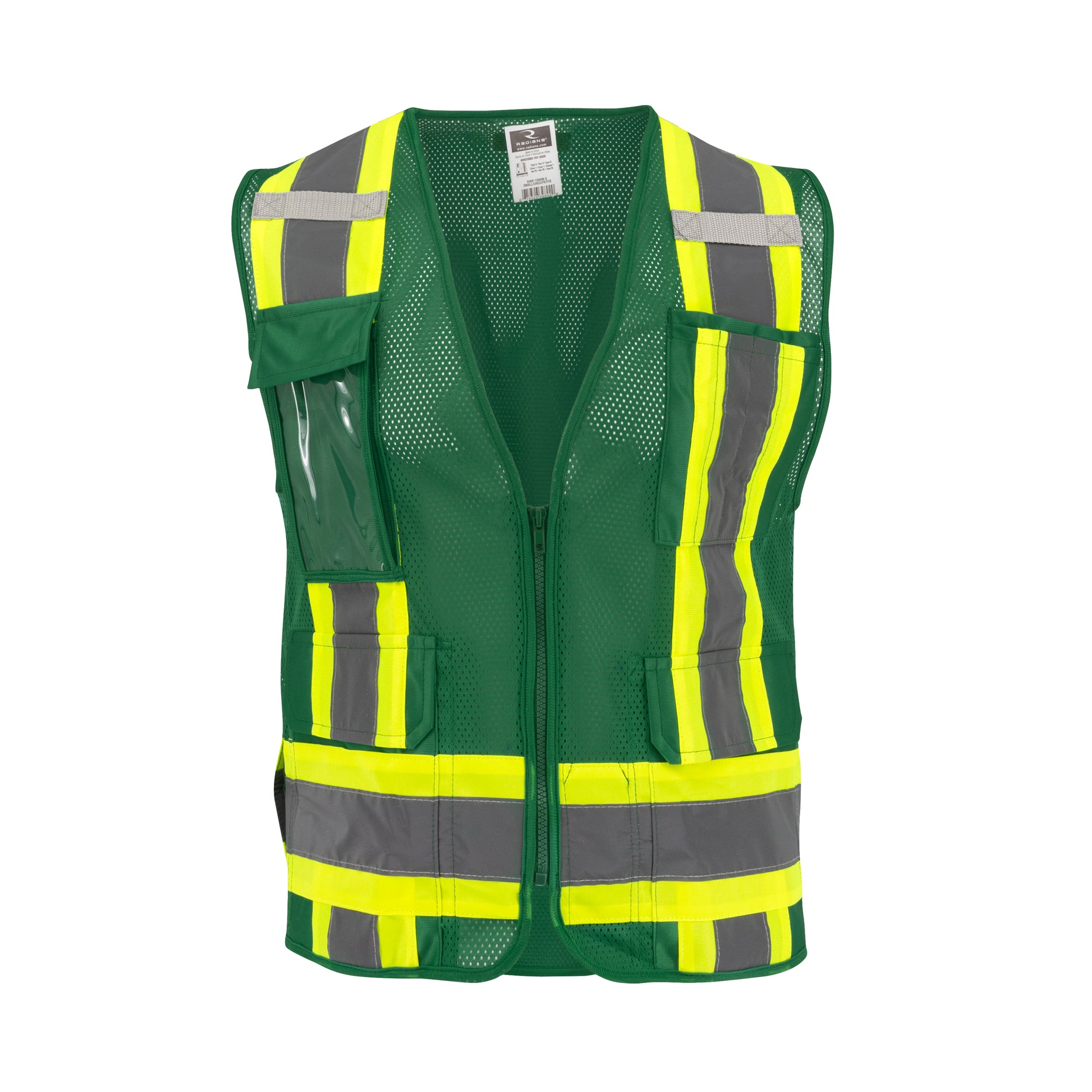 SV6P-1 Type O Class 1 Mesh Surveyor Vest - Hunter Green - Size S