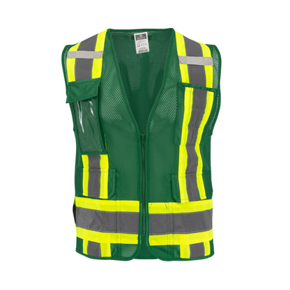 SV6P-1 Type O Class 1 Mesh Surveyor Vest - Hunter Green - Size S