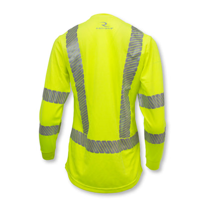ST21 Class 3 High Visibility Women's Long Sleeve T-Shirt with Max-Dri™ - Green - Size 2X