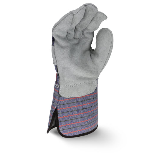 RWG3200G Regular Shoulder Gray Split Cowhide Leather Glove with Gauntlet Cuff - Size L