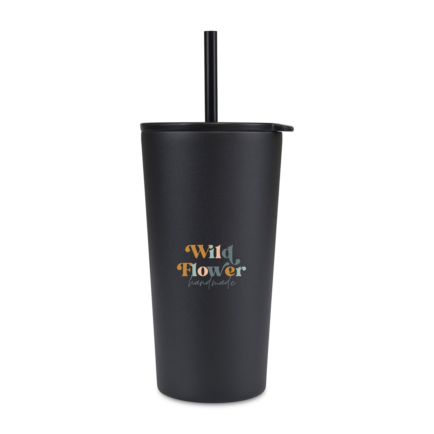 Black Aviana™ Rowan Recycled Straw Tumbler - 17 Oz.