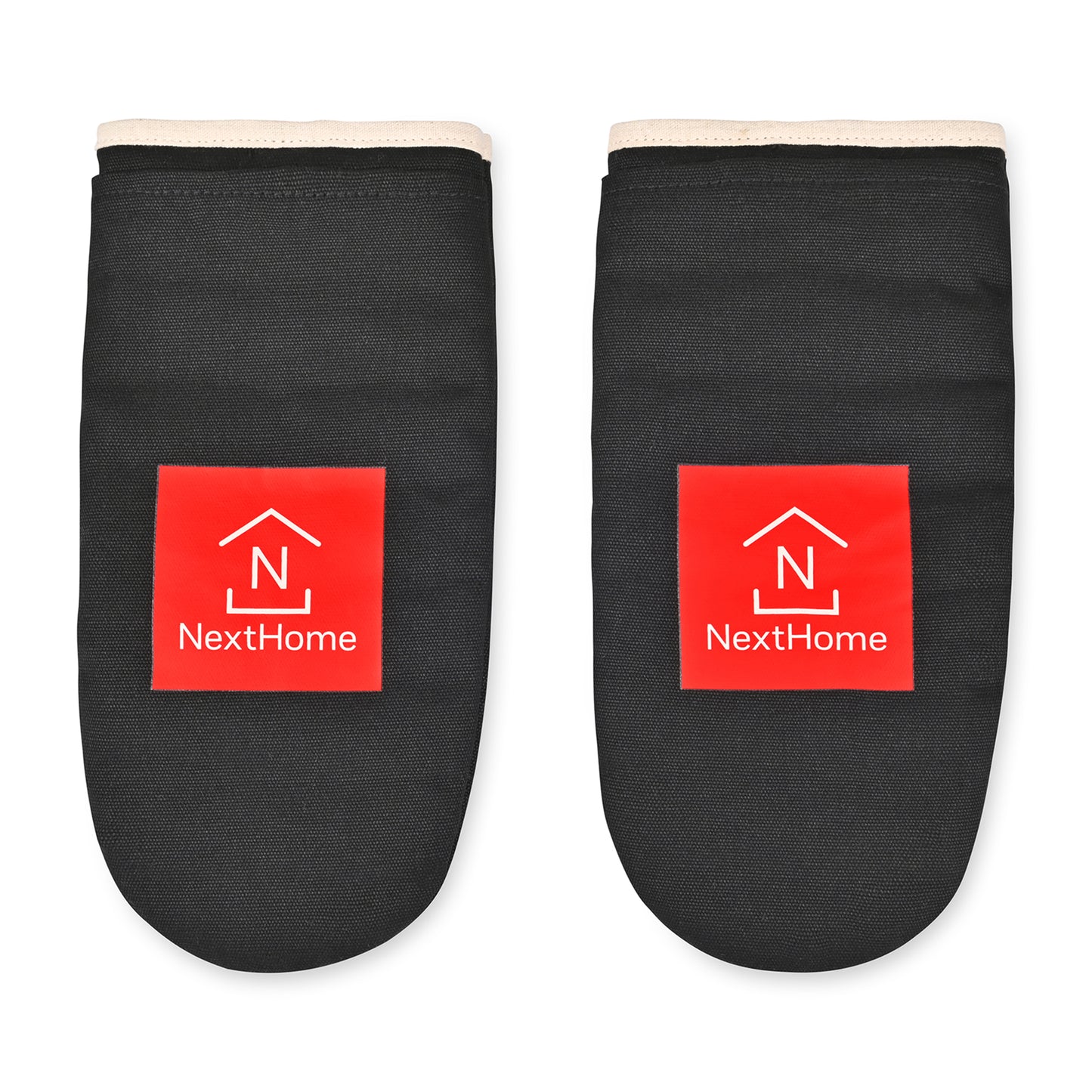 Black La Cuisine Oven Mitt Set of Two