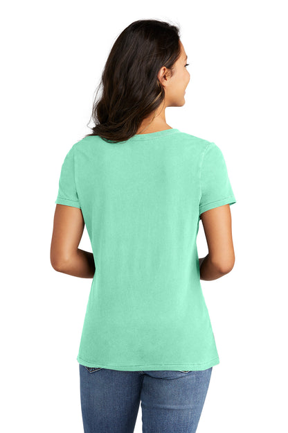 Jadeite Port & Company Women's Beach Wash Garment-Dyed V-Neck Tee LPC099V