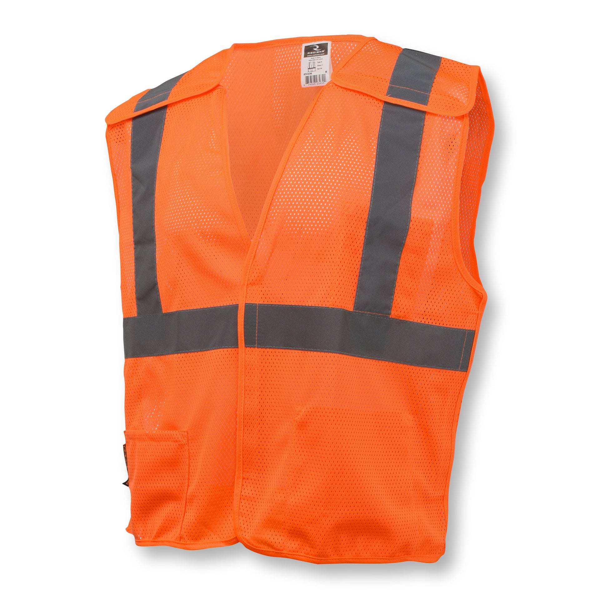SV4 Economy Type R Class 2 Breakaway Mesh Safety Vest - Orange - Size XL