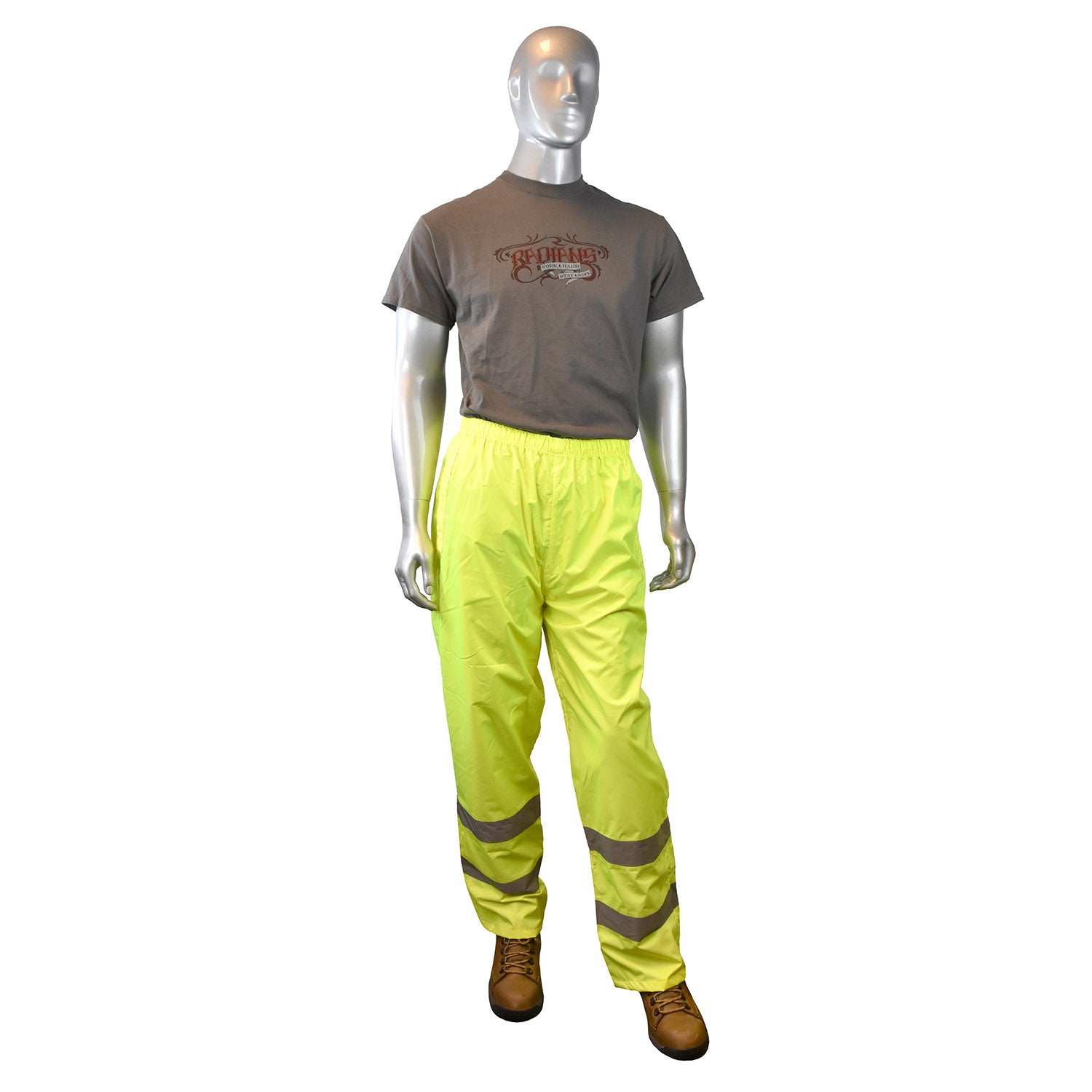 RW10-ES1Y Lightweight Rain Pants - Hi-Vis Green - Size XL