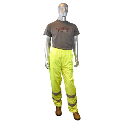 RW10-ES1Y Lightweight Rain Pants - Hi-Vis Green - Size XL