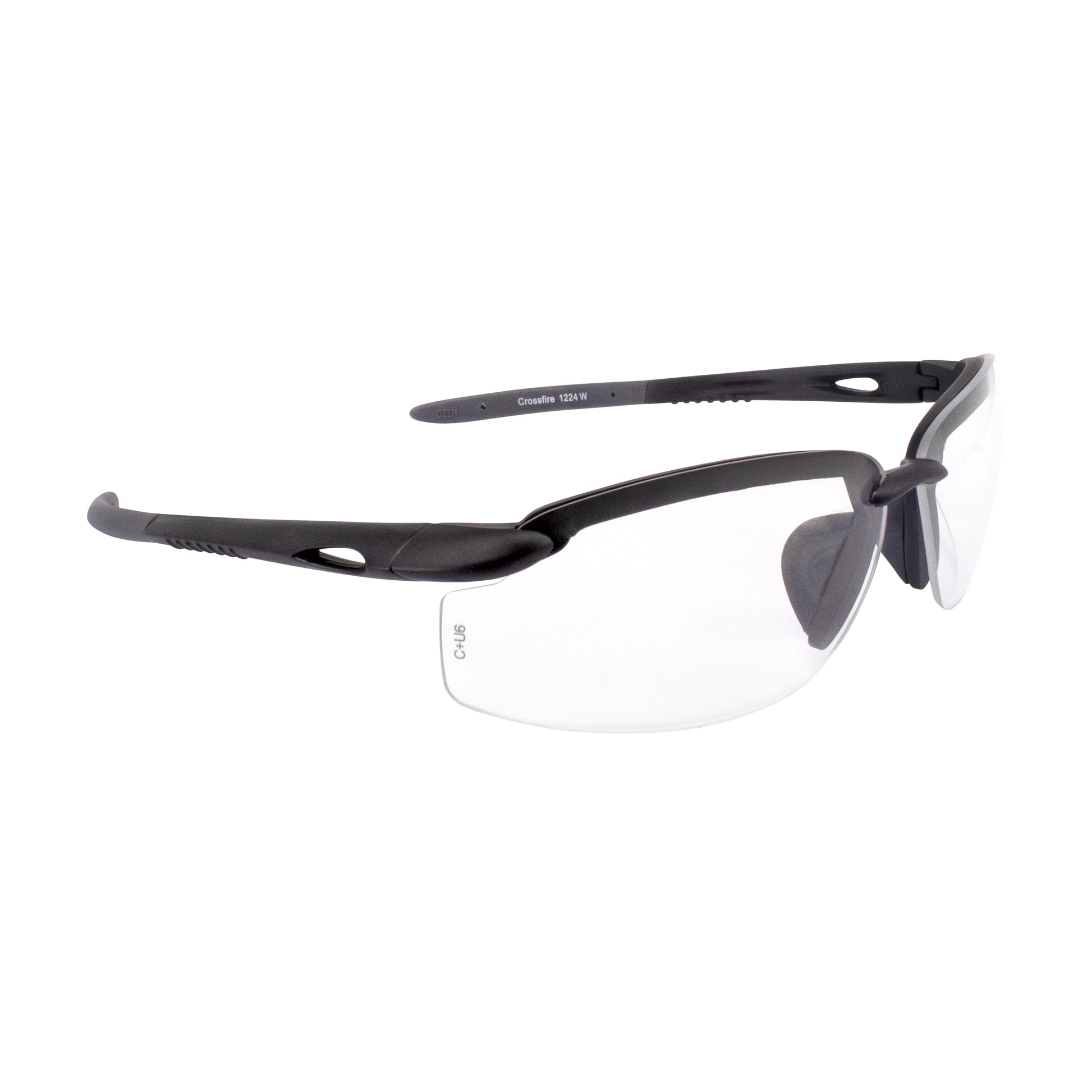 ES5W Premium Safety Eyewear - Matte Black Frame - Clear Lens