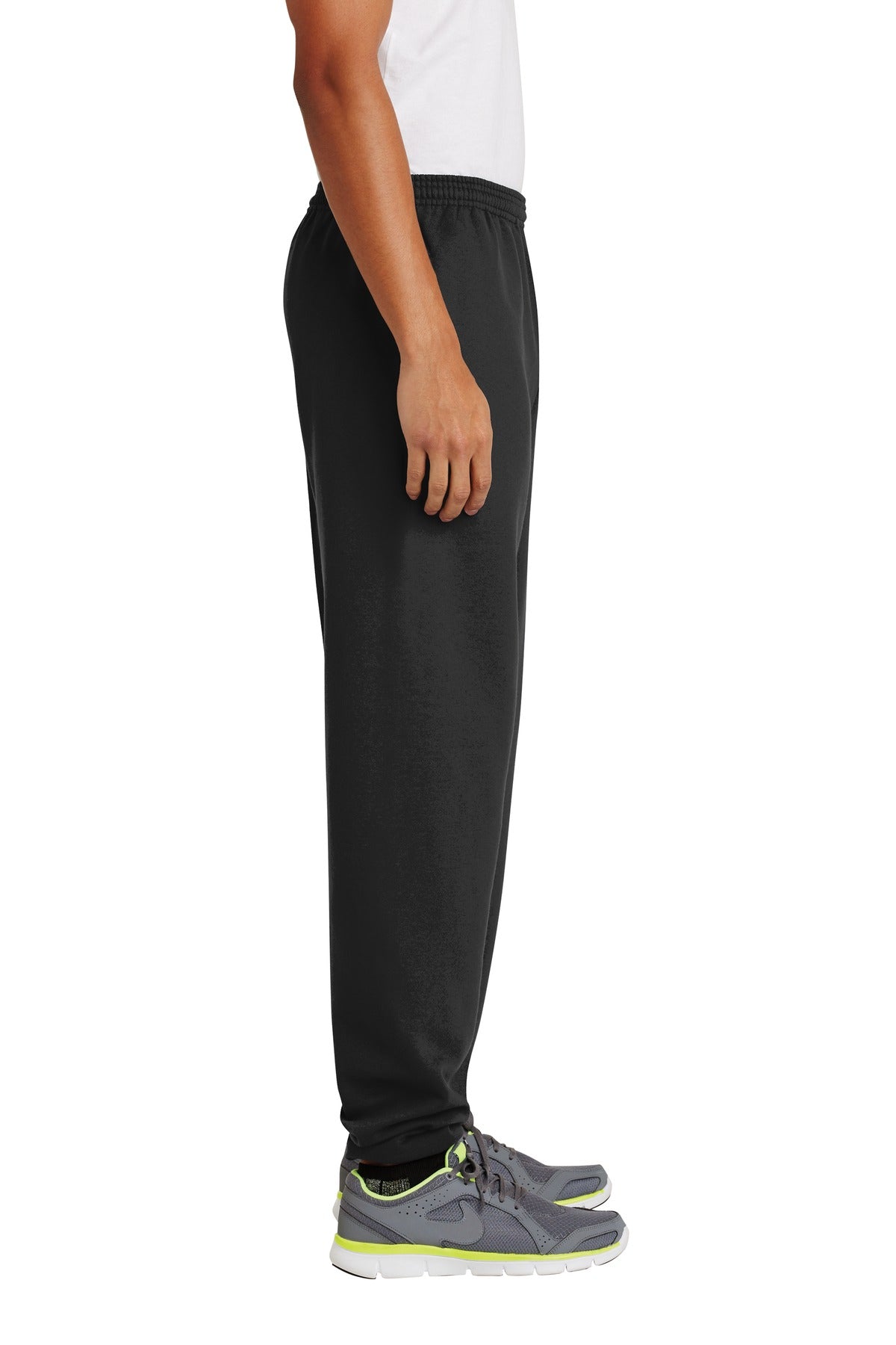 Jet Black Port & Company - Essential Fleece Sweatpant with Pockets. PC90P
