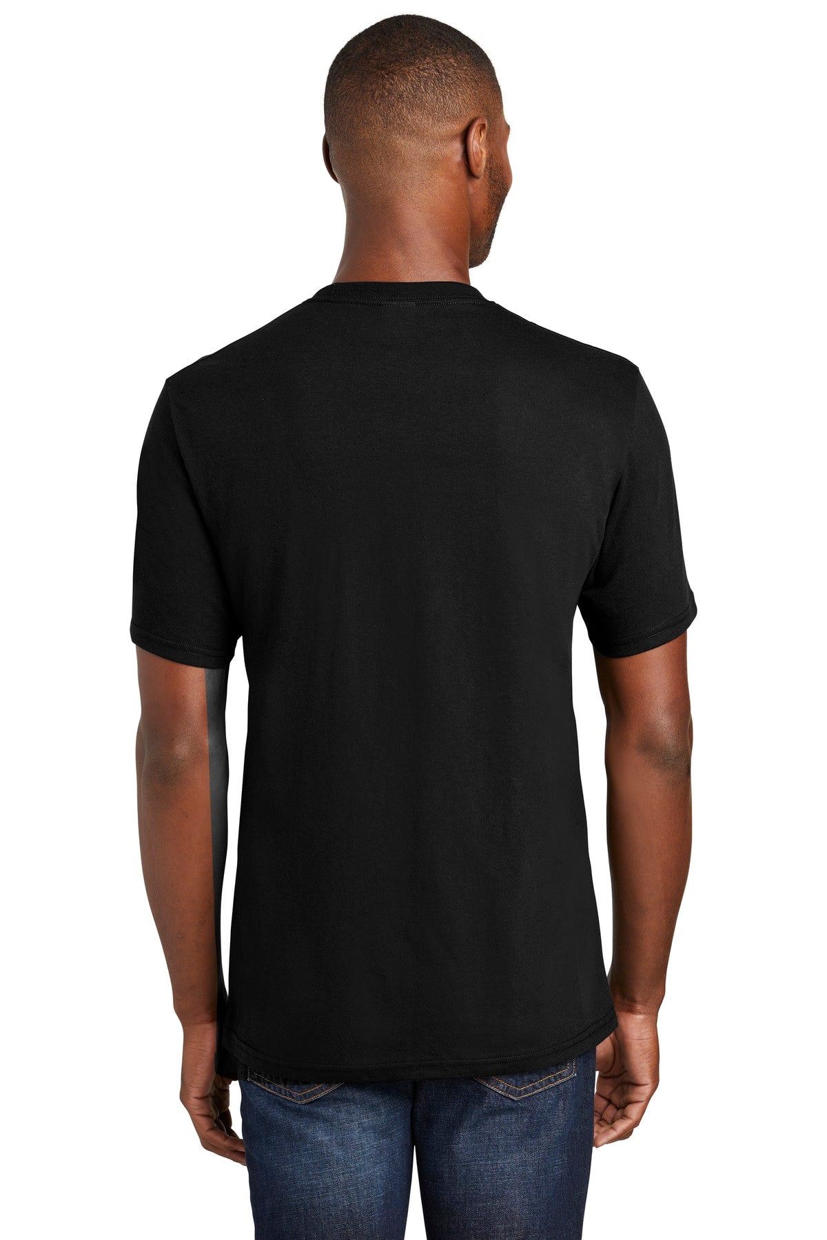 Jet Black Port & Company Fan Favorite Blend Tee. PC455