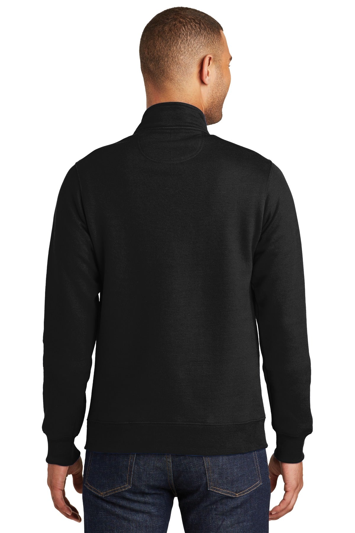Jet Black Port & Company Fan Favorite Fleece 1/4-Zip Pullover Sweatshirt. PC850Q