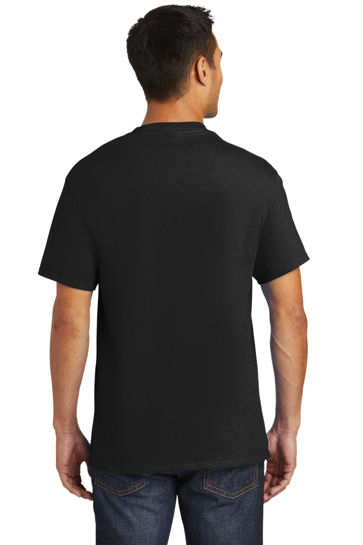 Jet Black Port & Company - Tall Essential Pocket Tee. PC61PT