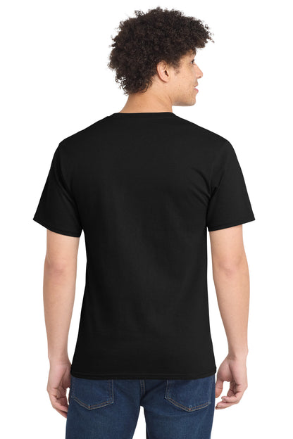 Jet Black Port & Company Tall Essential Tee. PC61T