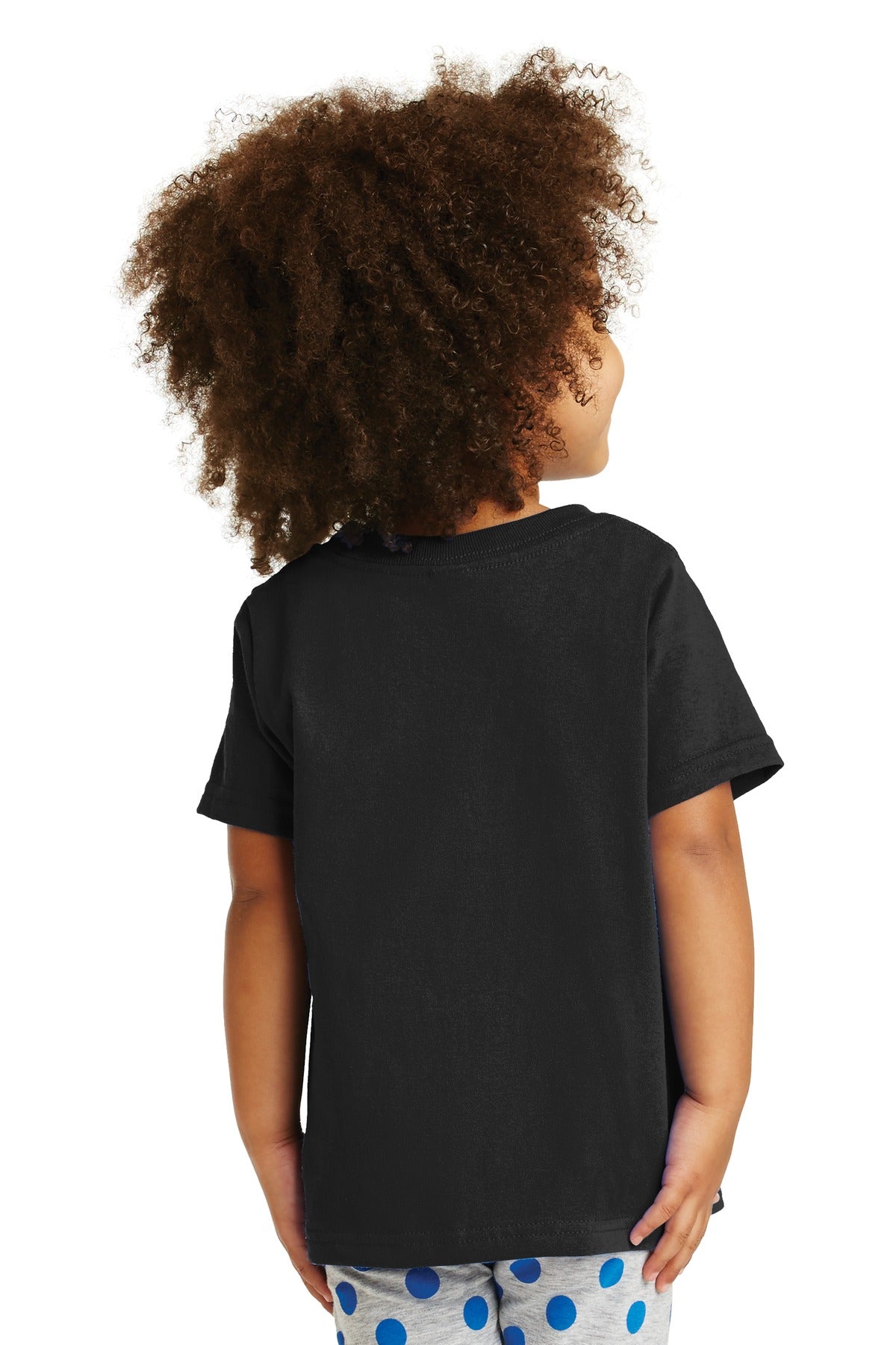 Jet Black Port & Company Toddler Core Cotton Tee. CAR54T