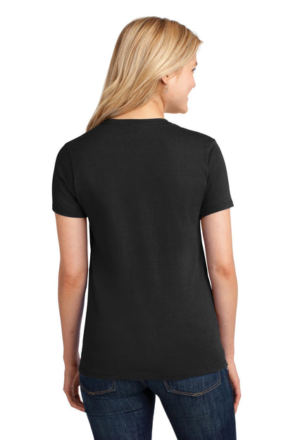 Jet Black Port & Company Women's Core Cotton Tee. LPC54