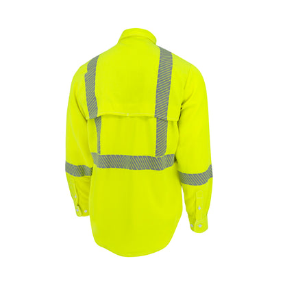 VTS5VSH3 Tecasafe® One 5.7 oz Class 3 Vented FR Shirt - Fluorescent Yellow - Size 2X