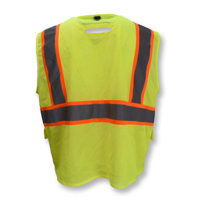 SV272T-2 Multipurpose Surveyor Tether Vest with Contrasting Trim - Green - 2X