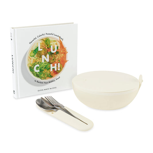 Cream W&P Power Lunch & Book Bundle