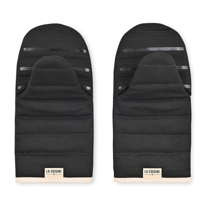 Black La Cuisine Oven Mitt Set of Two with AWARE™