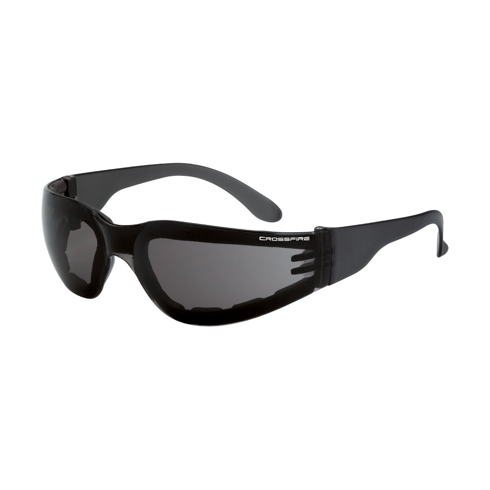 Shield CA Foam Lined Safety Eyewear - Smoke Frame - Smoke Anti-Fog Lens