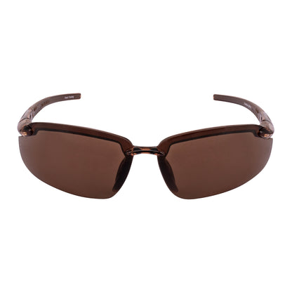 ES5 Premium Safety Eyewear - Crystal Brown Frame - Polarized Brown Lens