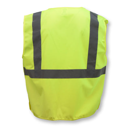 SV4 Economy Type R Class 2 Breakaway Solid Safety Vest - Green - Size 2X