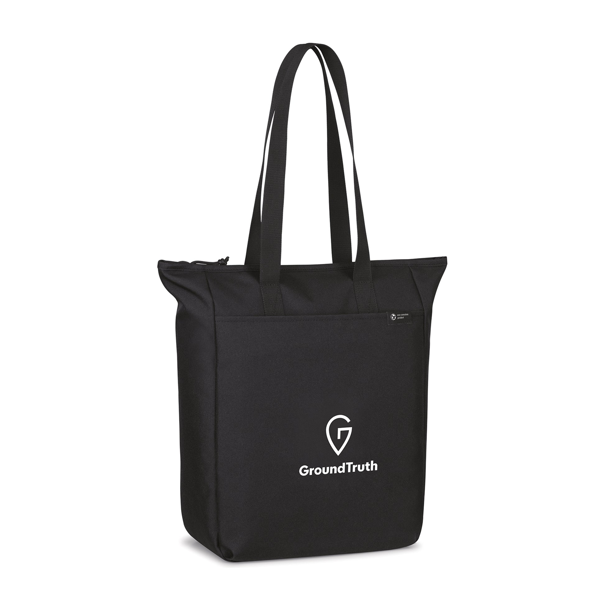 Black Renew AWARE™ rPET Zippered Tote